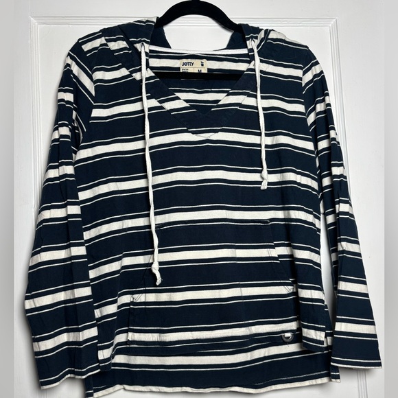 Jetty Tops - Jolt Women's Navy Striped Blouse